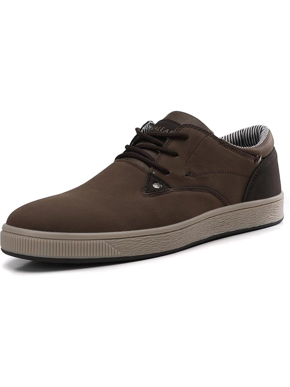 Men's Dark BRown Round Toe Lace Up Breathable Mesh Oxford Fashion Sneakers Shoes